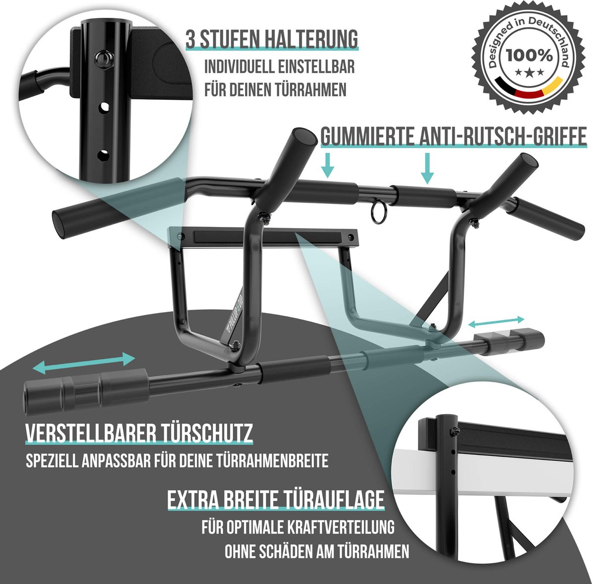 PULLUP & DIP Pro Pull-up Stang - Montage zonder boren thumbnail 8