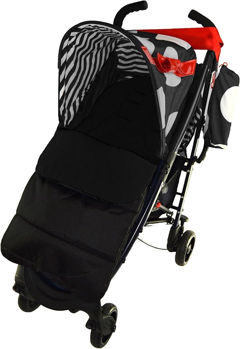 Voetenzak Kinderwagen - Baby deken - Warm en droog - Uitritsbaar tot stoelvoering - 49 x 40.5 cm - Zwart