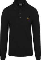 Lyle and Scott Zwarte Longsleeve Polo - Maat L - Heren
