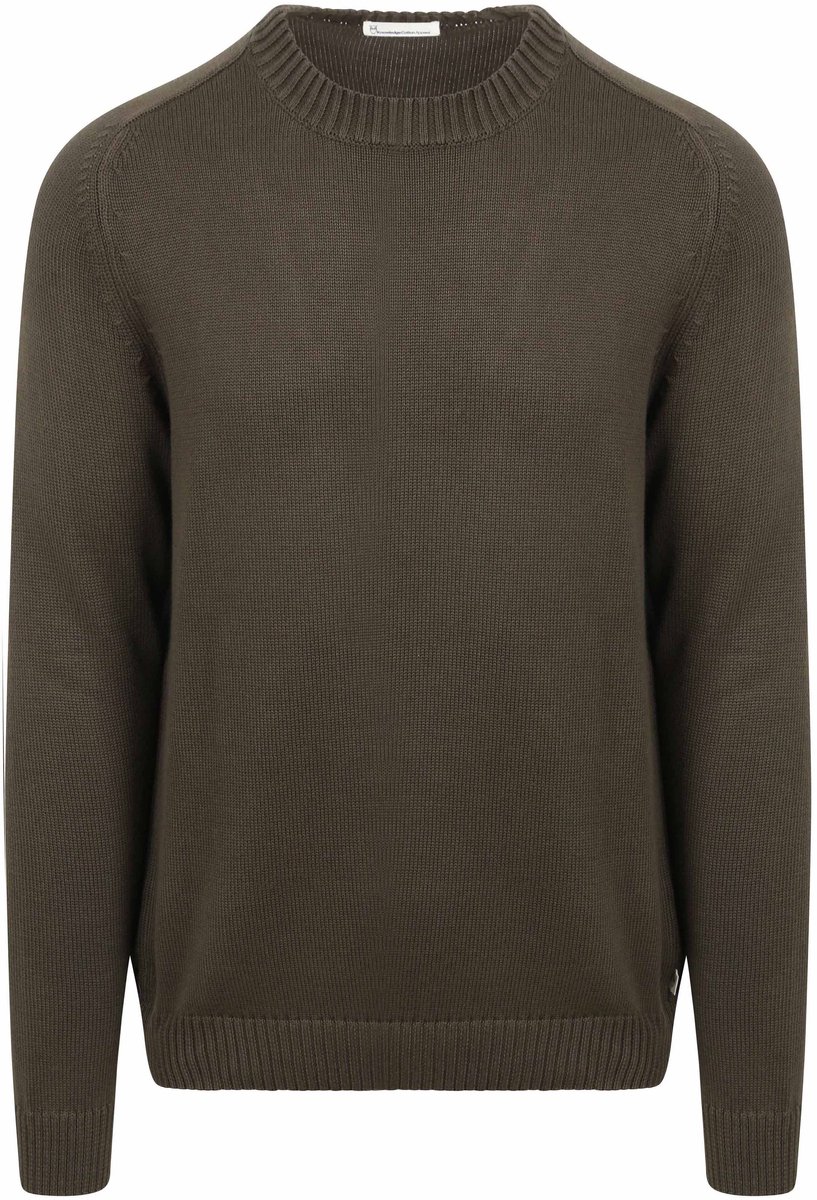 KnowledgeCotton Apparel Pullover Olive - Maat M - Heren - Pullovers