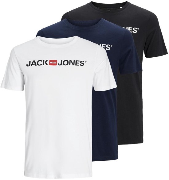 JACK & JONES JJECORP LOGO TEE SS CREW NECK 3PK MP T-shirt homme - Taille XL