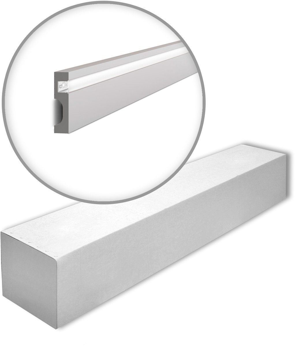 NMC IL11-box WALLSTYL Noel Marquet 1 doos 13 stukken Plint Indirecte verlichting modern design grijs | 26 m