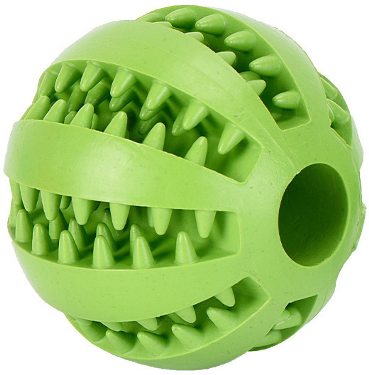 Oneay 1 stuk Hondenbijtballen, duurzaam, IQ-puzzelspeelgoed voor puppy's, kleine en grote honden, geschikt voor het reinigen van de tanden, kauwen, spelen en het geven van snoepjes - 7cm - Groen