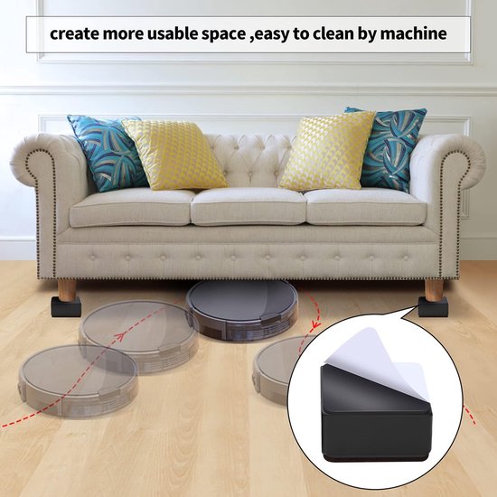 Meubelverhoger 2 inch van Koolstofstaal Zelfklevende 5 cm Bedverhogers Set Zwaar Werk Tafelverhoger Bankverhoger 24'' in Diameter - Voegt 50 mm Hoogte toe Aan Meubelpoten van GeefLife — afbeelding 2