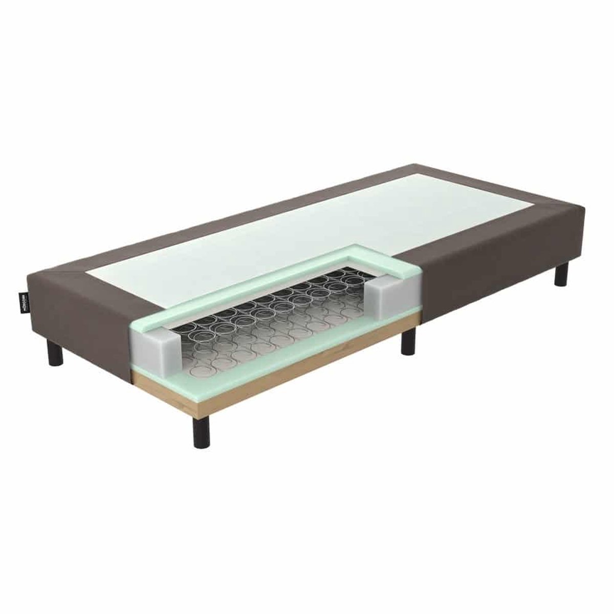 Mörgenn Ideal Boxspring - Losse Box - Luxe Bonellvering - Hotelkwaliteit - Bruin - 70x220 cm - 30cm hoog