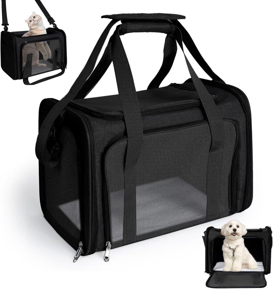 Opvouwbare Transporttas voor Katten en Honden tot 6 kg