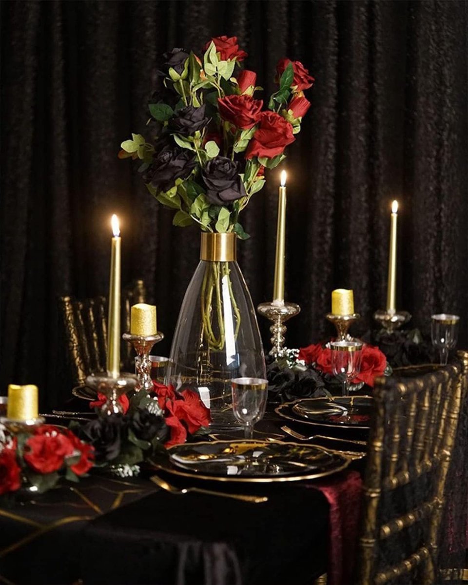 Extra Grote Rechthoekige Tafelkleed Zwart Polyester 145 x 305 cm voor Feest en Buiten