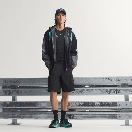 Adidas Performance Mercedes - Amg Petronas Formula 1 Team Mechanics Regenjack - Heren - Zwart van Merkloos — afbeelding 4