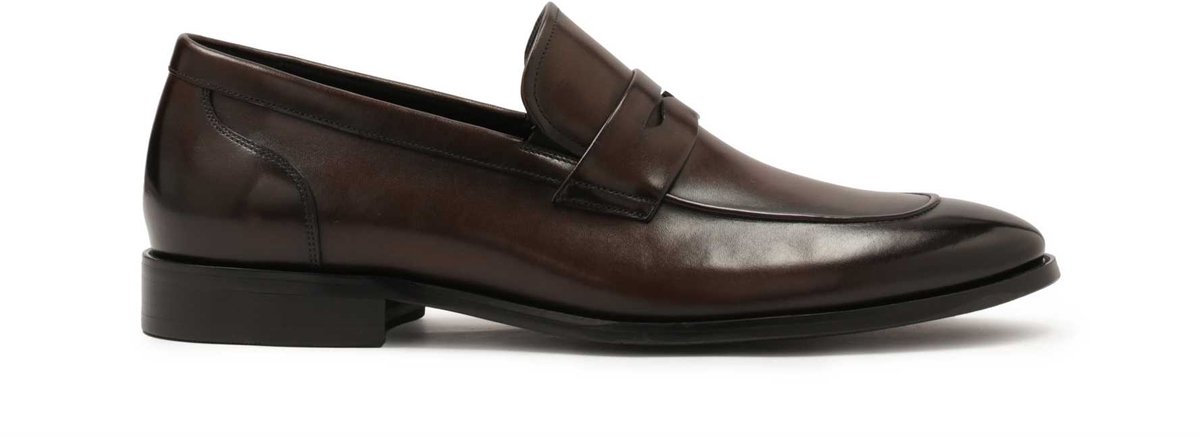 Elegant brown leather loafers