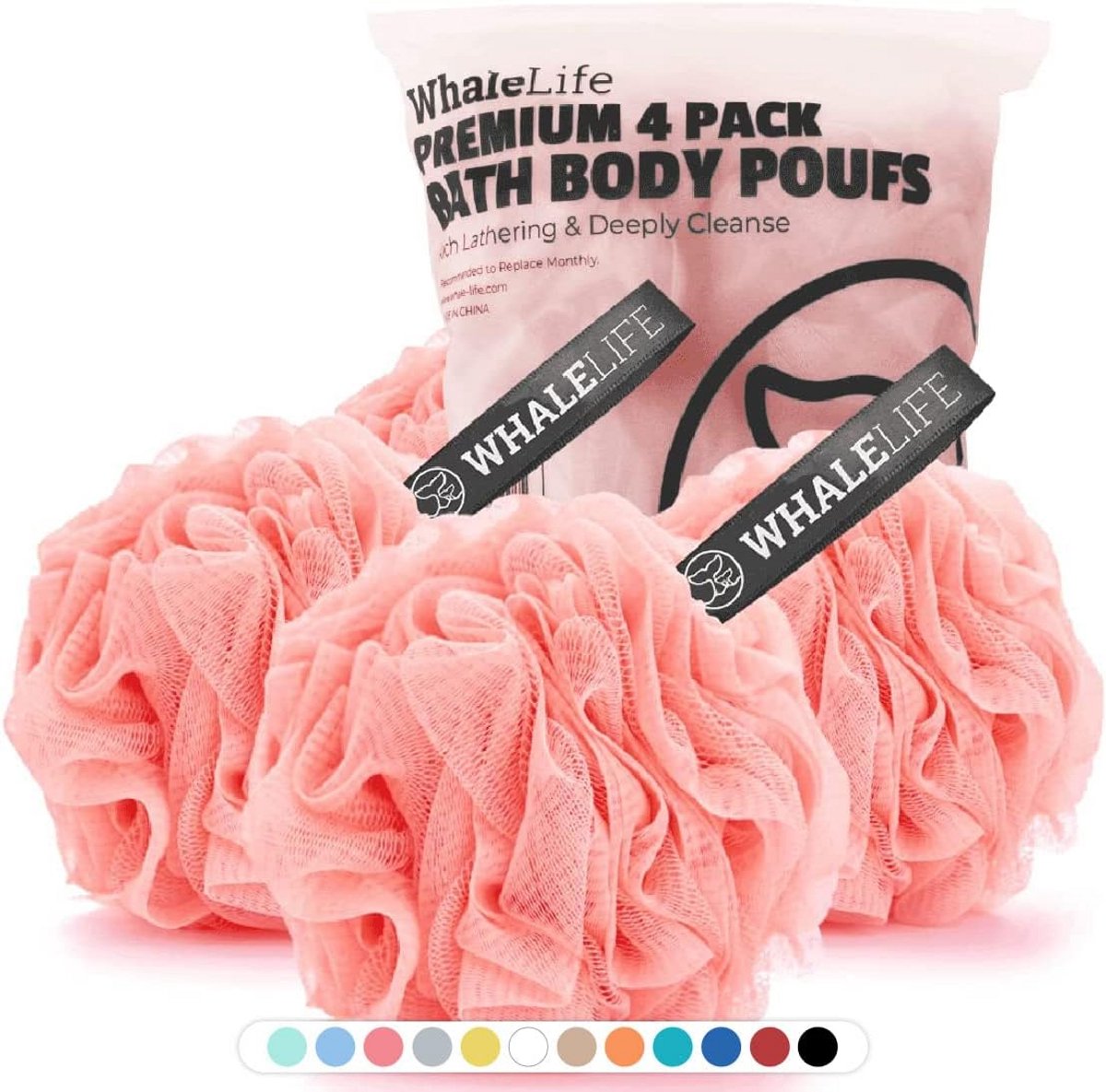 Badspons Set (4 stuks) - XL Ronde Loofah Douche Spons voor Huidverzorging