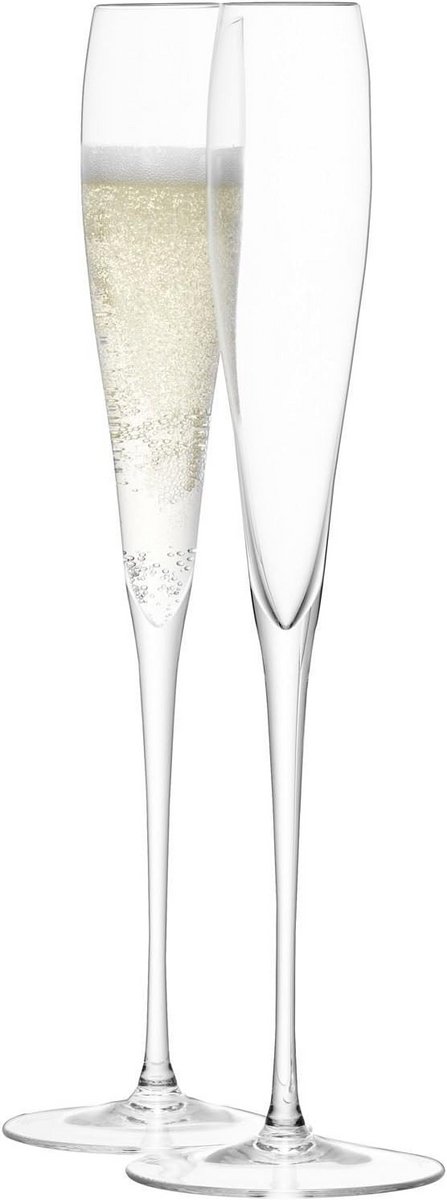 Set van 2 Luxe Champagneglazen 100ml - Handgeblazen Kristalglas