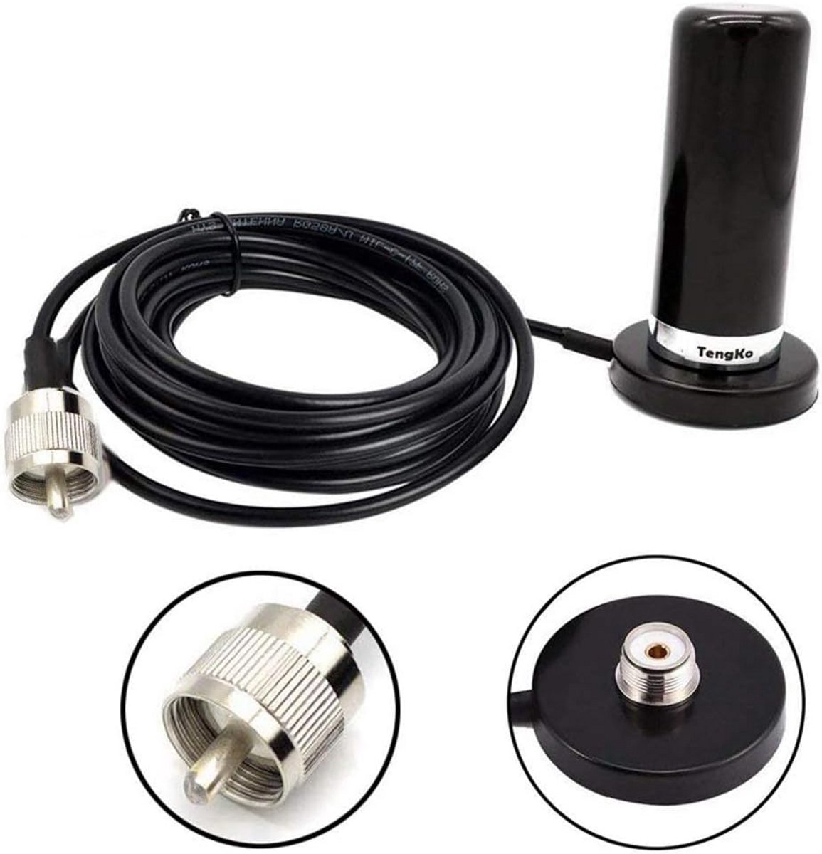 Dual Band Mobiele Radio Antenne VHF UHF met Magnetische Basis en 5 Meter Kabel