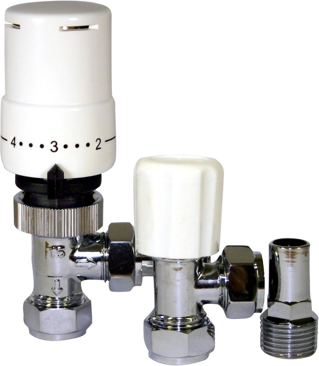 Thermostaat Radiatorkraan Schuine Fitting met Vergrendeling