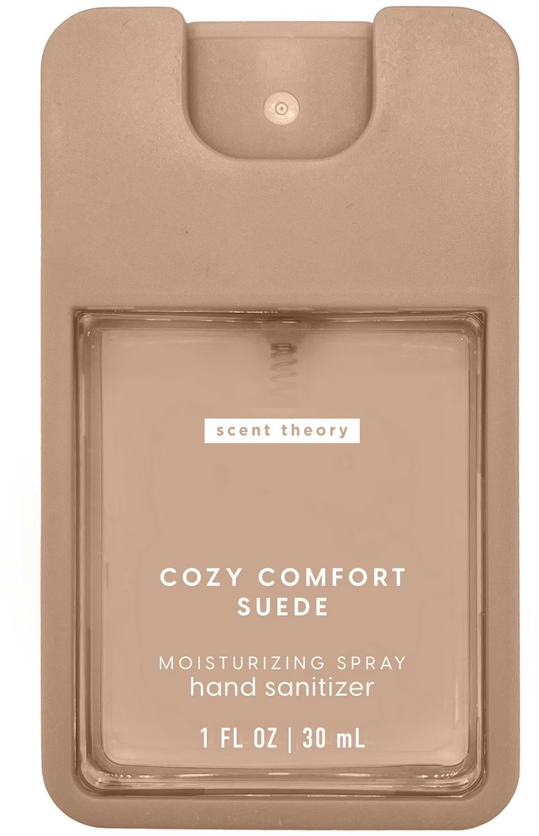 Scent Theory, Hand Sanitizer Spray, Cozy Comfort Suede, | Hygiënische Handdesinfectiespray, 30ml