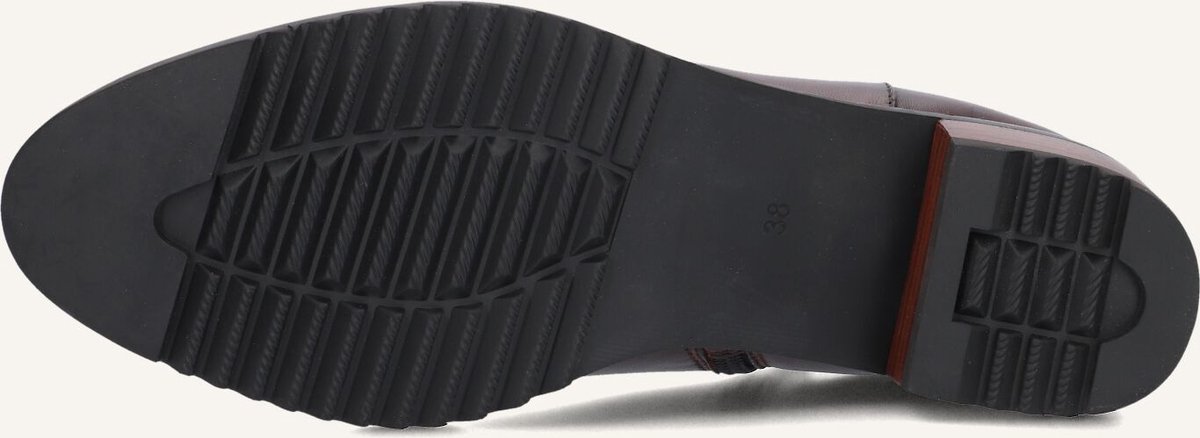 MARLOU Gg410 Enkellaarsjes - Enkelboots met rits - Dames - Bruin - Maat 44