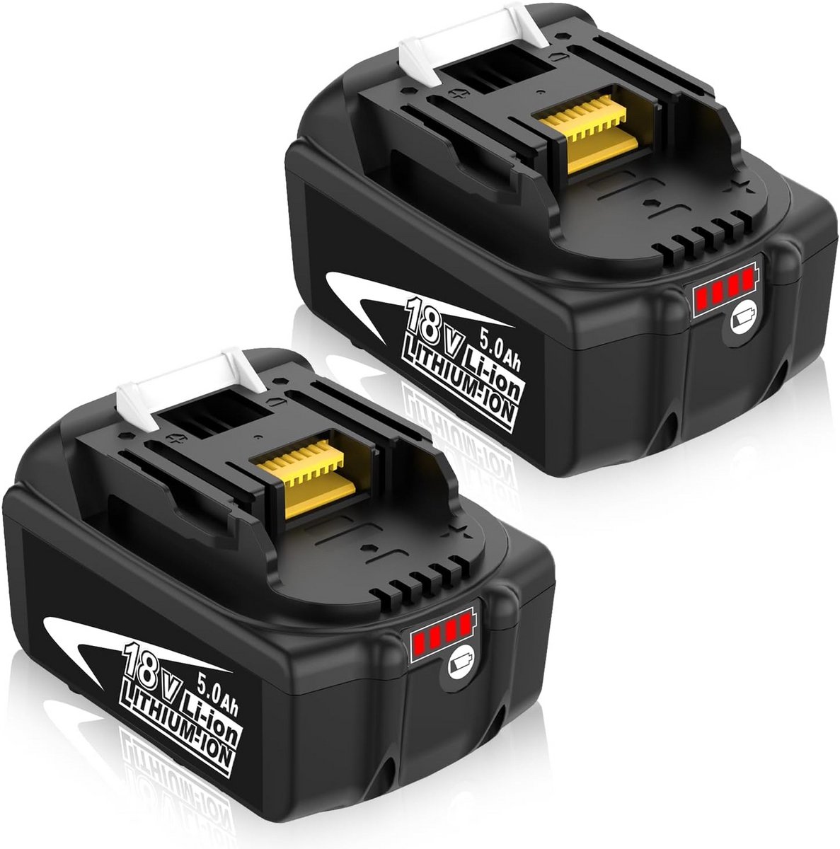2x 18V 5.0Ah Li-ion Accu Vervanging voor Elektrisch Gereedschap - Hoge Capaciteit