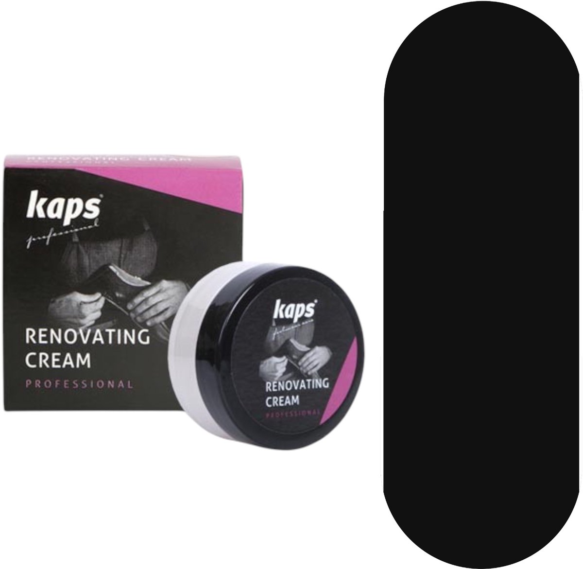 Kaps renovating pasta vult beschadigingen van het leer en blijft soepel - (118) Zwart - 25ml