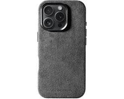 Alcanluxury Alcantara telefoonhoesje geschikt voor Apple iPhone 16 Pro Max - Nardo Grey