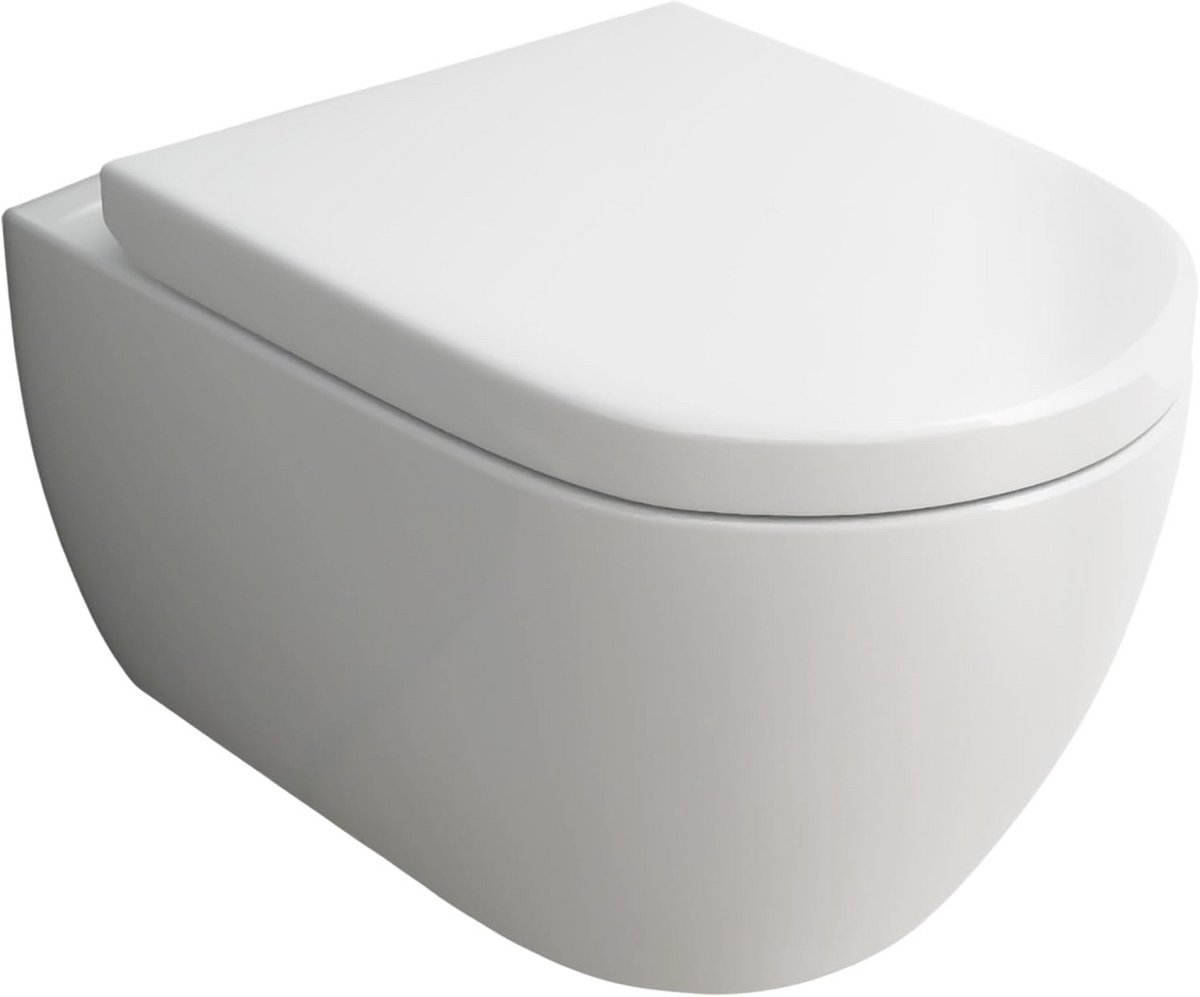 Randloos Hangtoilet Inclusief Softclose WC-Bril en Quick-Release