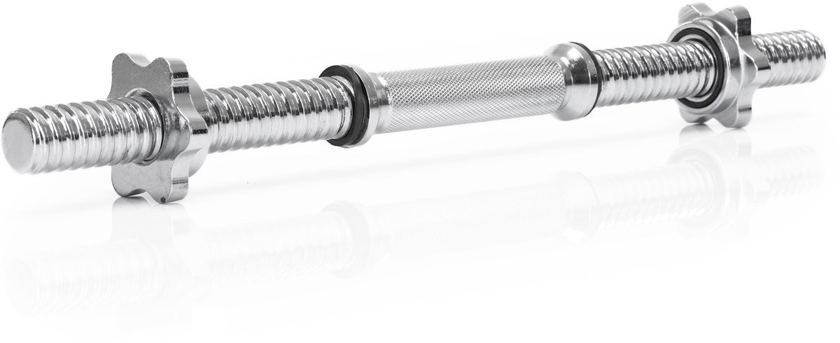 Actiget® Korte Halterstang - Barbell - Chroomstaal - 48 cm - 2.4 KG - 28 Ø MM