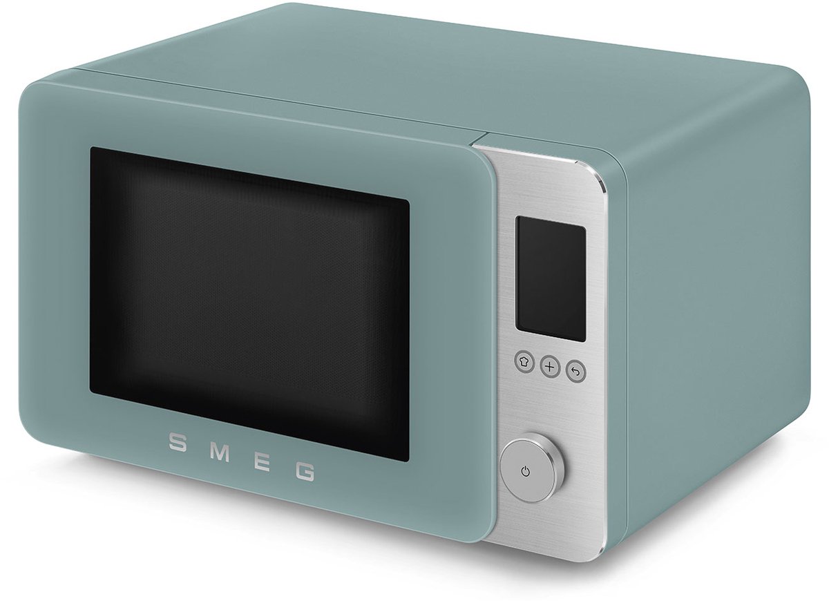 SMEG MOC02EGMEU Combi-Magnetron - Air Fry - Heteluchtoven & Grill - 27L - 2100W - Inverter Technologie - 25 Automatische Programma's - Soft Close - Collezione - Mat Emerald Green thumbnail 5