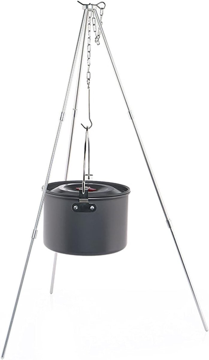 Draagbare Tripod Grill Set voor Buiten Koken en Camping - Inclusief Ophangketting