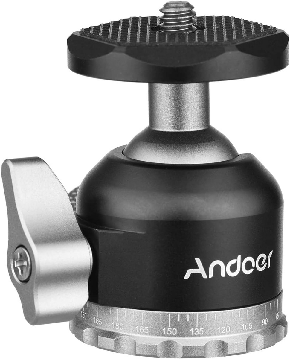 Mini Statiefkop Balhoofd met 1/4 Inch Schroef voor Camera's en Monopods