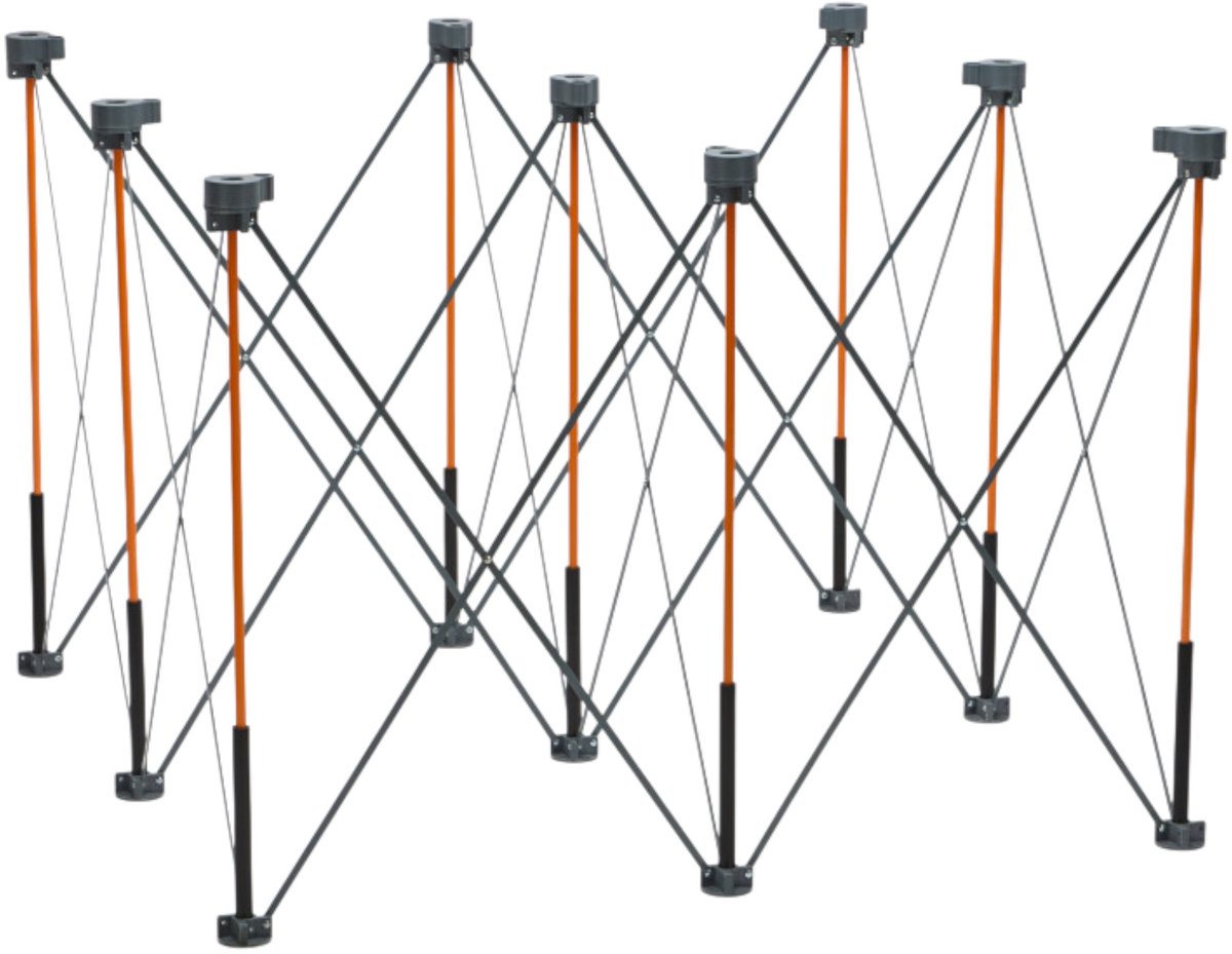 Bora Centipede Workbench Tall CT9 het complete inklapbare werktafel onderstel 121x121 cm - Extra hoog: 91,4 cm