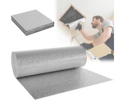 Isolerende Noppenfolie 1x30m Dubbelzijdig Aluminium voor Dak, Muur en Vloer Isolatie