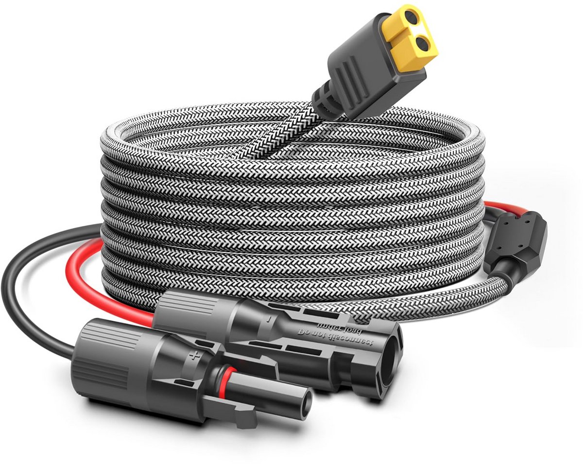 Solarpaneel Kabel Adapter naar XT60 Verlengsnoer voor Power Station - Geschikt voor 60W tot 400W
