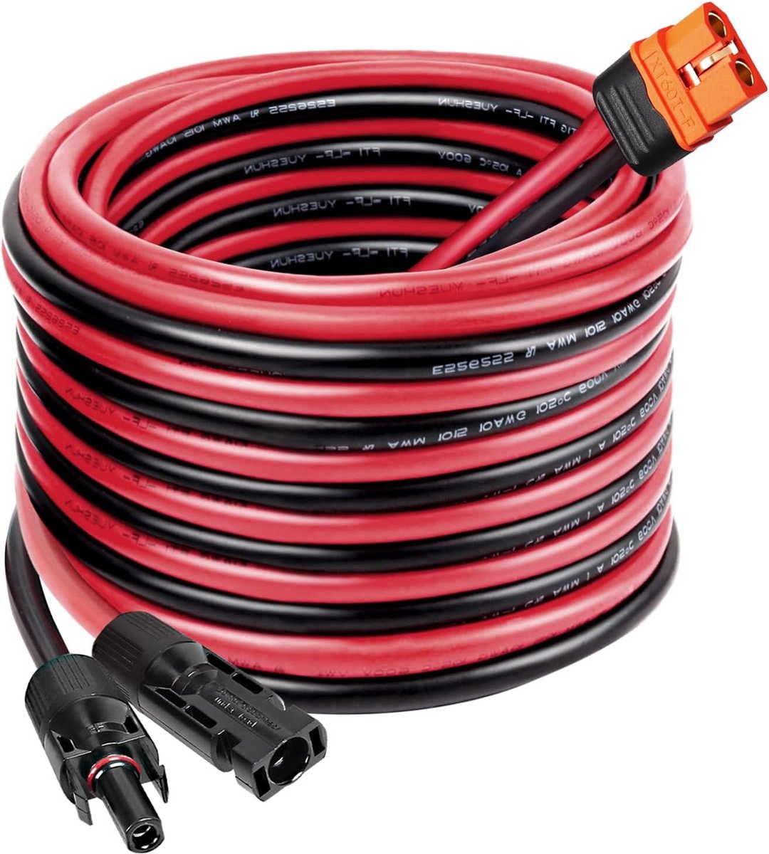 Zonnepaneel naar XT60i Kabel 10AWG - 6 Meter Verloopkabel voor Draagbare Power Station en Zonnegenerator