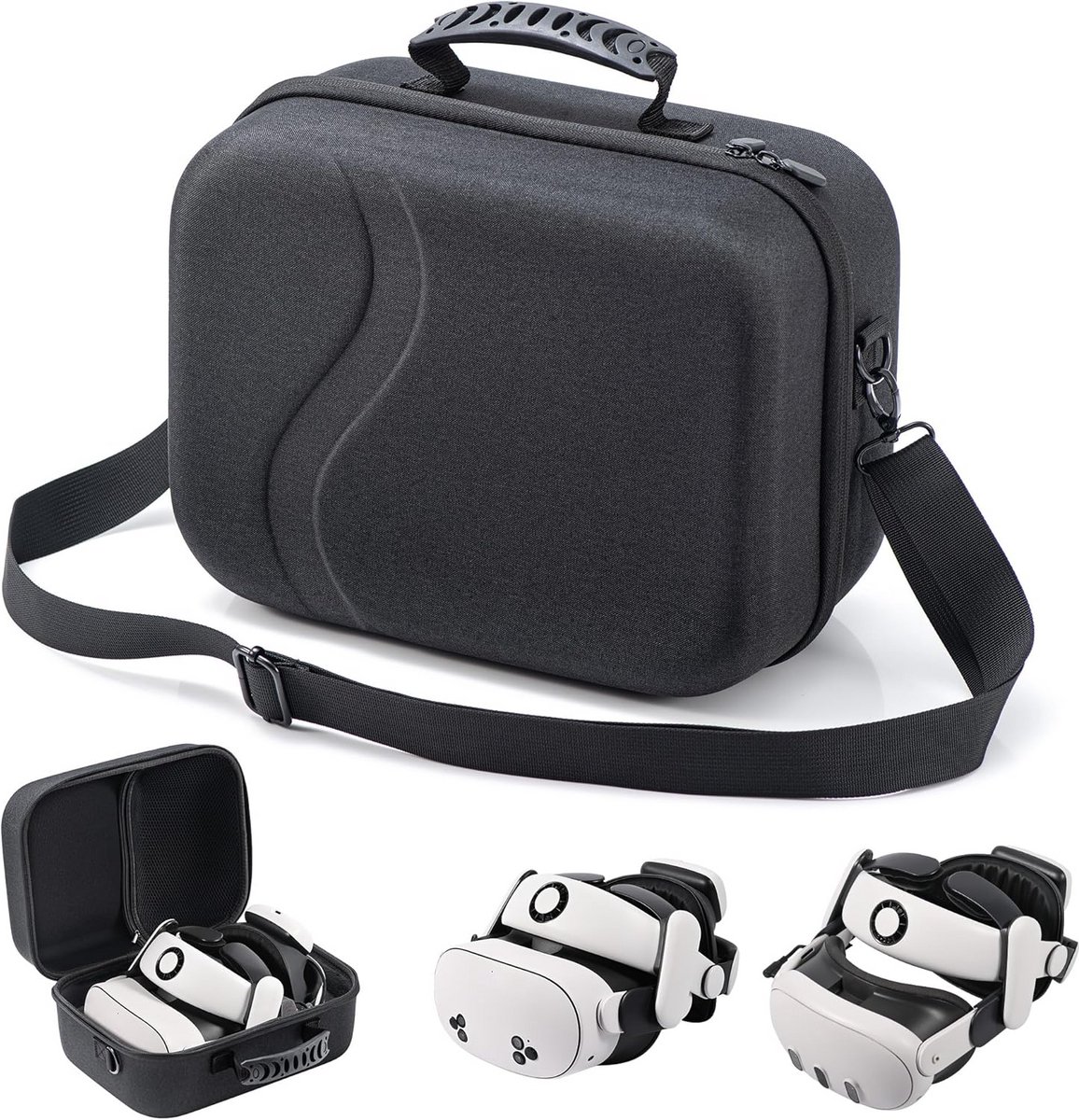 Grote Draagtas Koffer voor VR Headset en Accessoires, Compatibel met Batterij Hoofdbanden