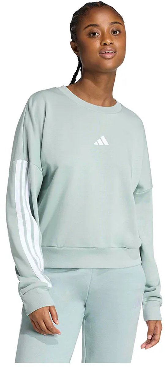 Adidas Essentials 3 Stripes French Terry Sweatshirt 2XL Vrouw Wit