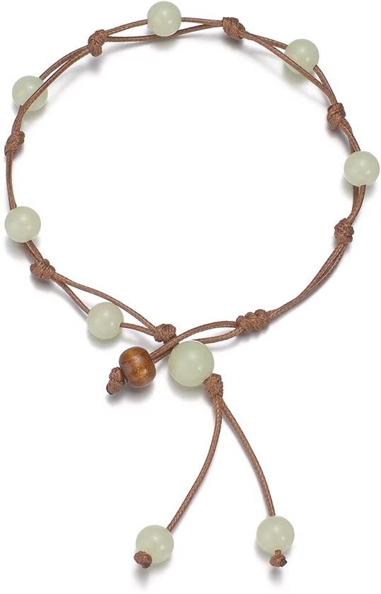 Dames Enkelbandje Vakantie Strand - Gevlochten Lumineuze Kralen, Mode Sieraden, Boho Beach Enkel Sieraad van Moobeen — afbeelding 5