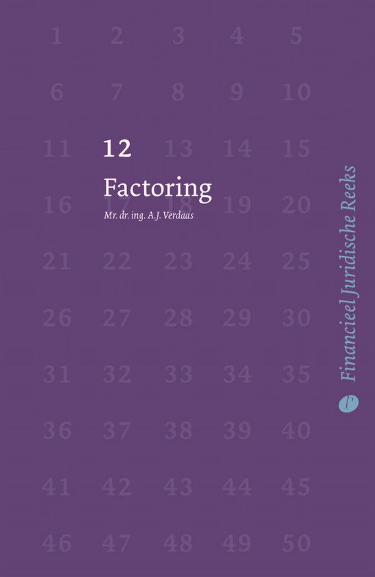 Financieel Juridische Reeks 12 - Factoring - cover