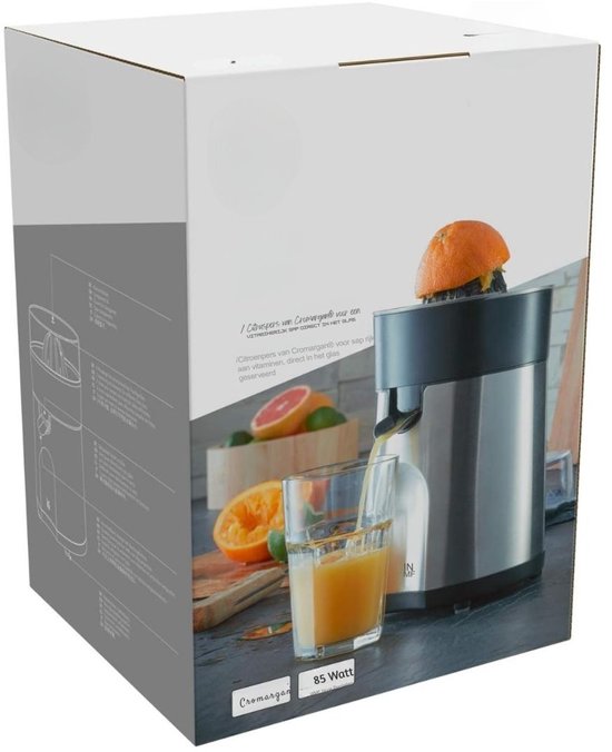 Zyrex® Citruspers electrisch - Citruspers - Sinaasappelpers - Zilver - ‎15cm x 16cm x 26cm van Zyrex — afbeelding 5