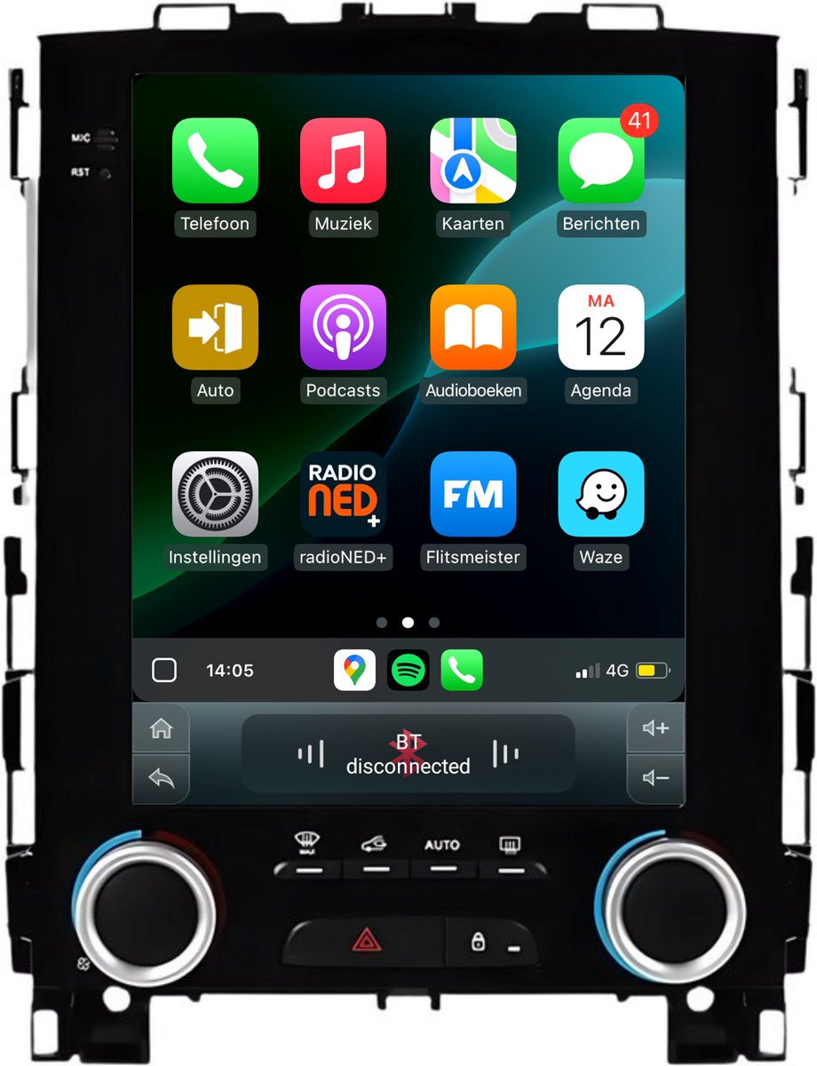 CarPlay autoradio geschikt voor Renault Mégane 4 | 2016 t/m 2025 | Android 13 | Draadloos Apple CarPlay & Android Auto | 9 inch | 2GB + 32GB | QuadCore processor | Cartronix CTX-9012 | 2016 2017 2018 2019 2020 2021 2022 2023 2024 2025 | Bluetooth