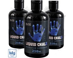 BvH Liquid Chalk 250ML 3x Voordeelpack - Vloeibare Magnesium - Ultra Grip - Klimmen - Boulderen - Turnen - Crossfit - Powerlifting - Calisthenics - Gewichtheffen - Paaldansen - Vloeibaar Magnesium 3 Pack - Magnesium Grip Sport
