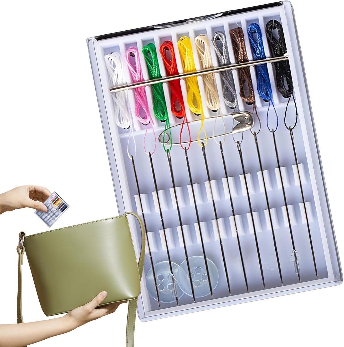 Reisnaaiset - Naaisetjes - Kleine reparaties - Complete set - 10 kleuren - Assorti