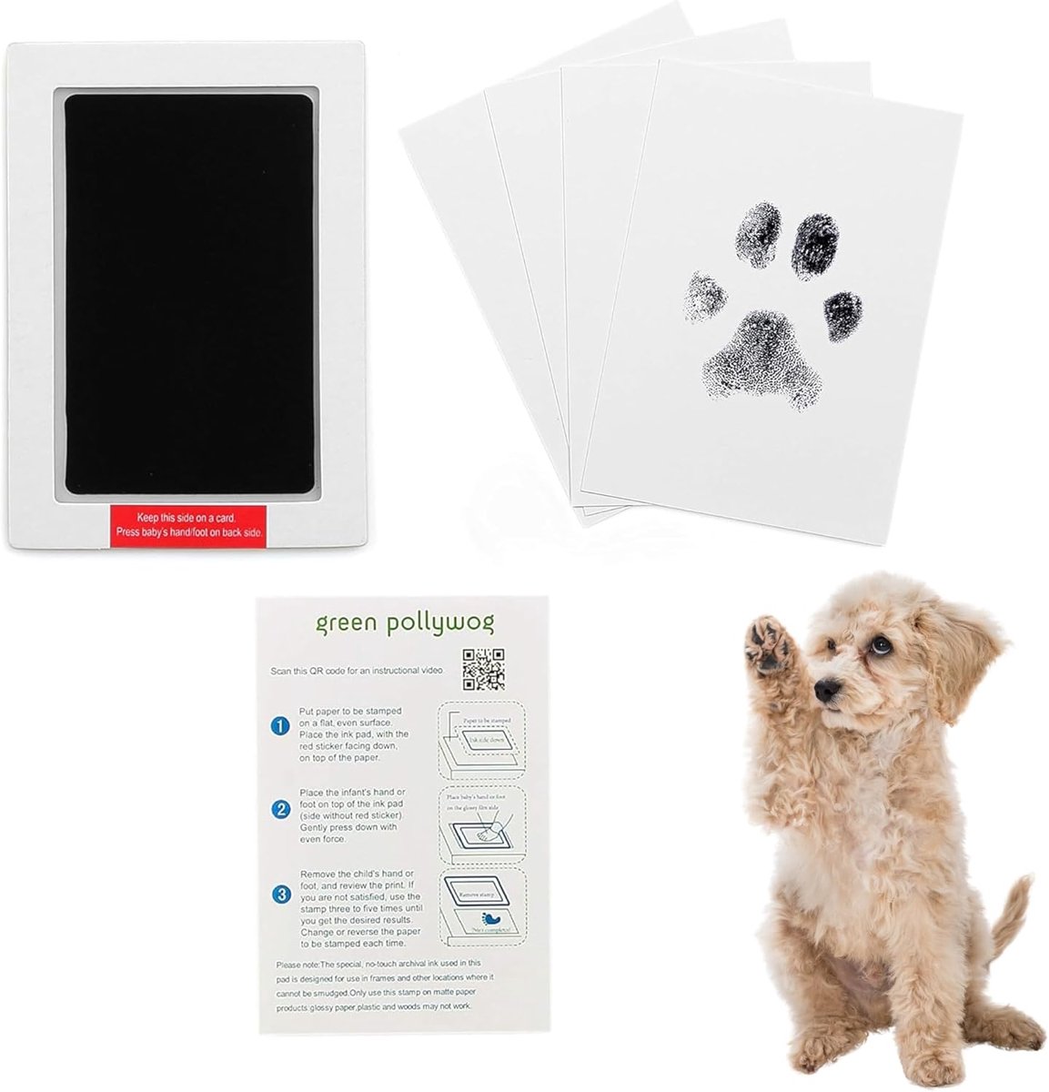 Afdruk Set - Pootafdruk Kit - Herinneringen Maken - Inkless Technologie - Extra Groot