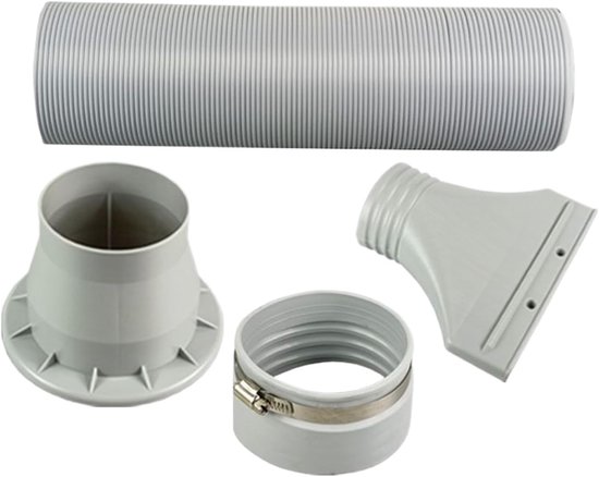 Raamuitbreidingsset draagbare airconditioner met ventilatie adapter, strakke afdichting, universeel grijs 15×24,5×15 cm