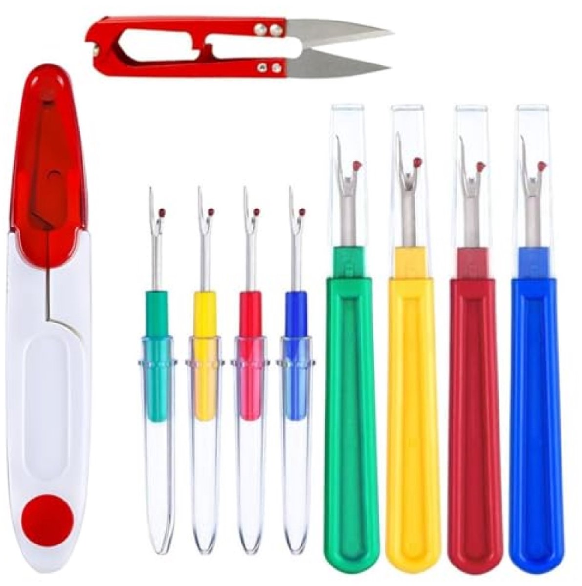 Complete naaigereedschap set van 10-delig, handig voor stof en garen