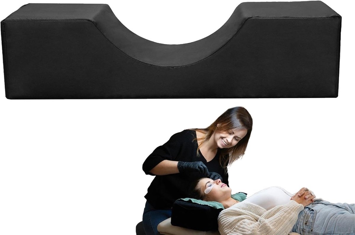 Wimpers Kussen - Neksteun Kussen - Wimperverlenging - Ergonomisch Ontwerp - 50x20x13 cm - Multicolor