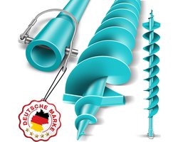 Grondboor - Paalboor Bronboor - Graafwerkzaamheden - Robuuste boorpunt - 120 mm opname - turquoise