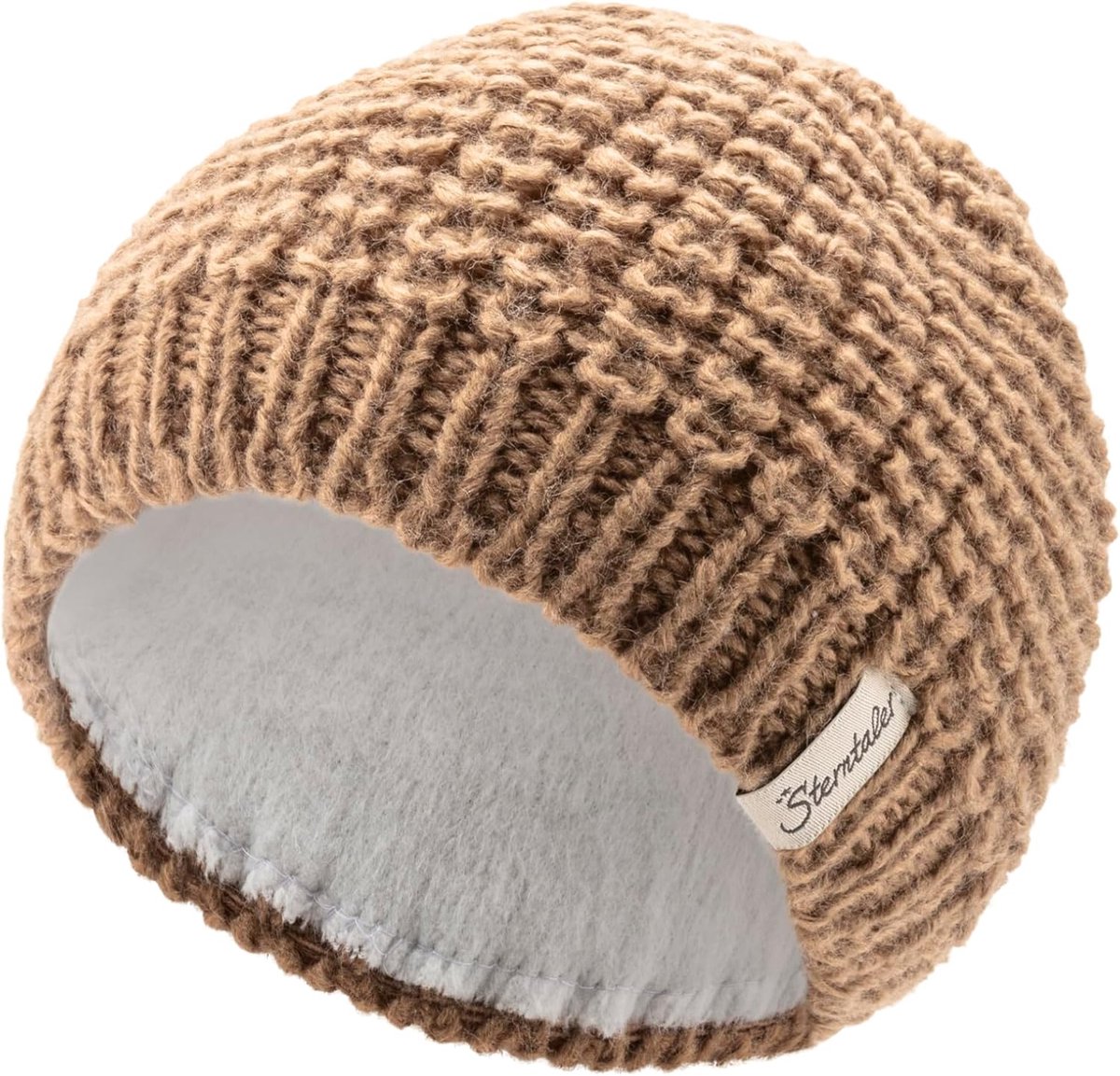 Gebreide baby muts - Zachte hoofdbedekking - Buiten spelen - Katoenen fleece voering
