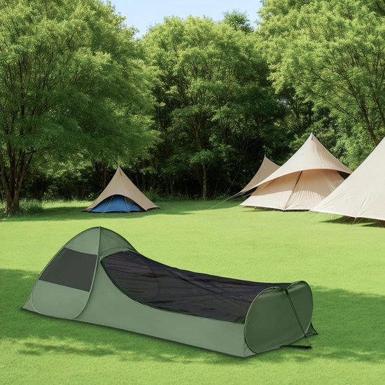 Slaapzak Tent - Pop-up Bed Net - Kamperen Buiten - Snelle Open Tent - 220 x 105 x 75 cm — afbeelding 4