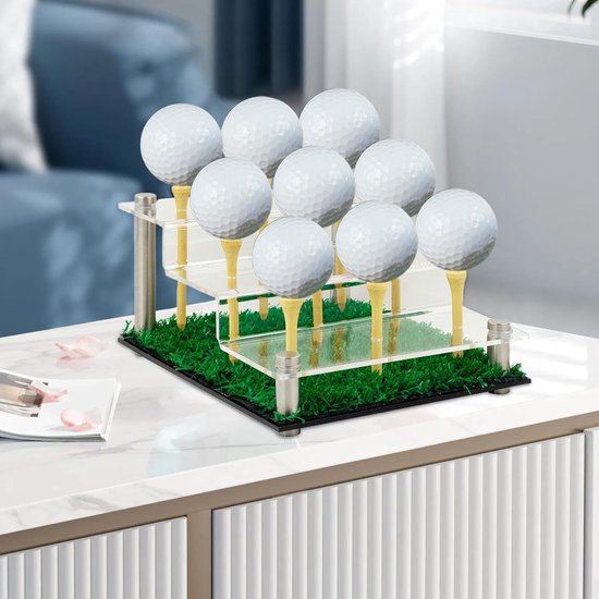 Golfbalhouder Display - Golfbal Vitrine - Golf Souvenirs Tonen - Kristalheldere Presentatie - 9 Ballen Capaciteit - Transparant — afbeelding 5