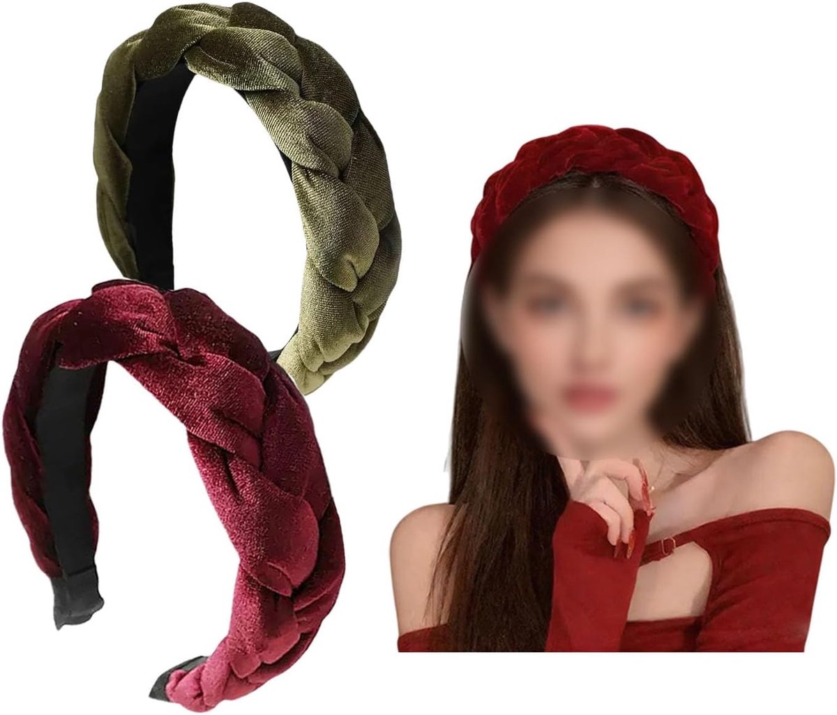 Haarband Velours - Dirndl Accessoire - Traditioneel Feest - Gevlochten Design