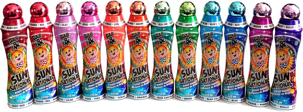 Bingo Dauber Set - Stiften Dabbers - Bingo Spelen - Ultra-heldere Inkt - 12 Stuks 4 oz - Gemengde Kleuren