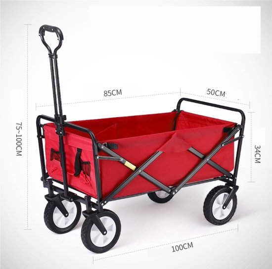 Bolderkar Tuinwagen - Transportwagen Opvouwbaar - Buitenactiviteiten - Sterk Draagvermogen - 10 kg van Bolderkar — afbeelding 2